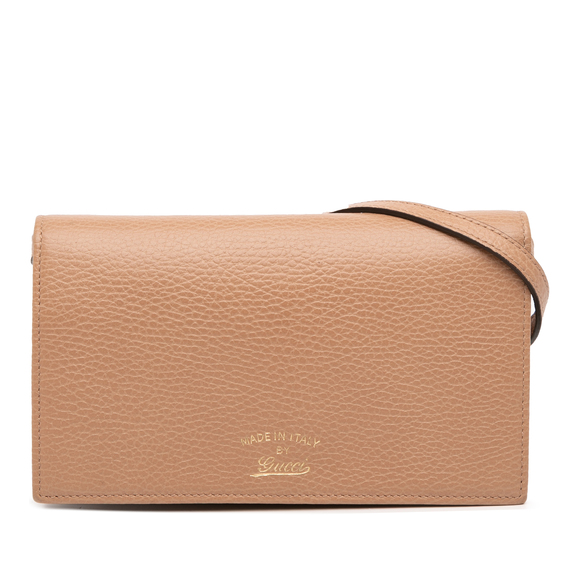 Pre-Loved Gucci Dollar Calfskin Swing Wallet On Strap - Picture 1 of 10